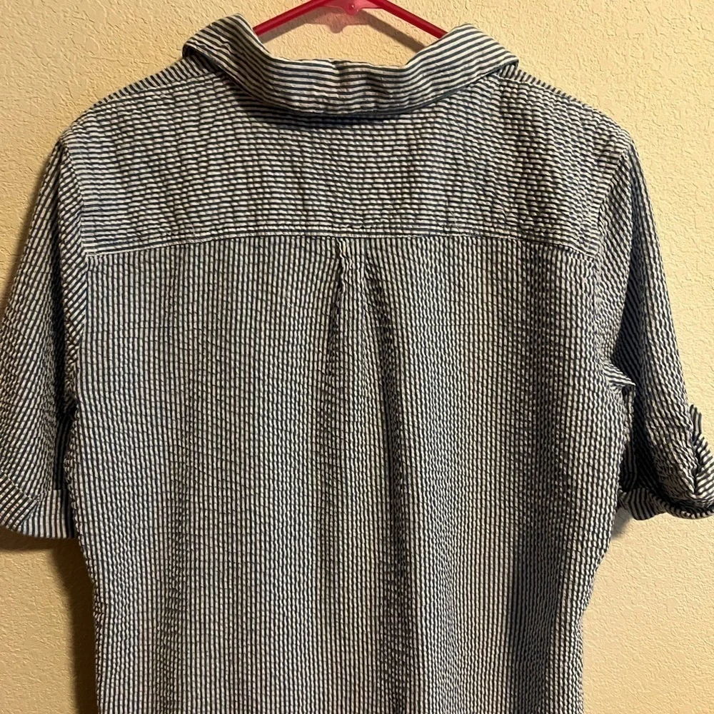 Karen Scott Striped Shirt Dress Size Large - Picture 10 of 10